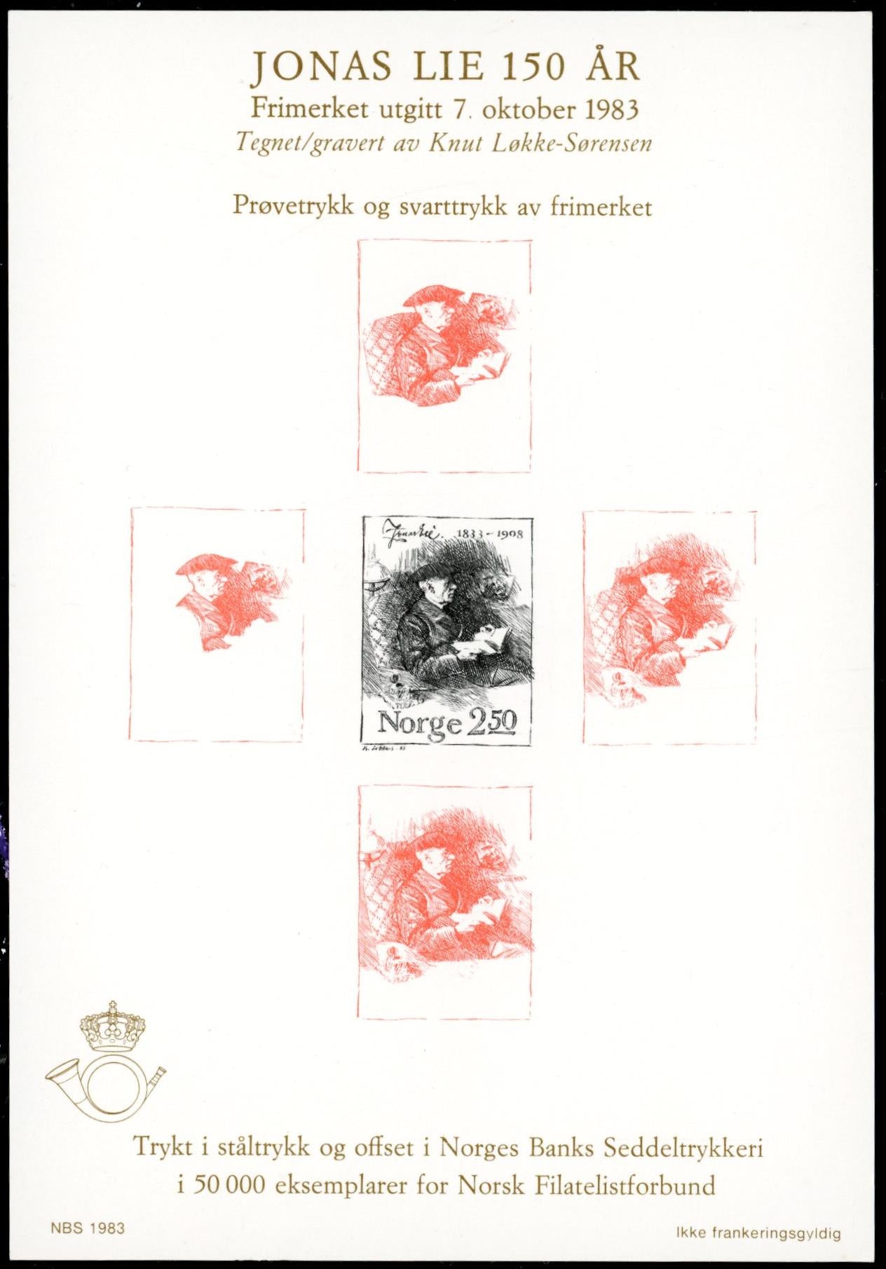 Minneblokk MB 16 - Jonas Lie 150 år