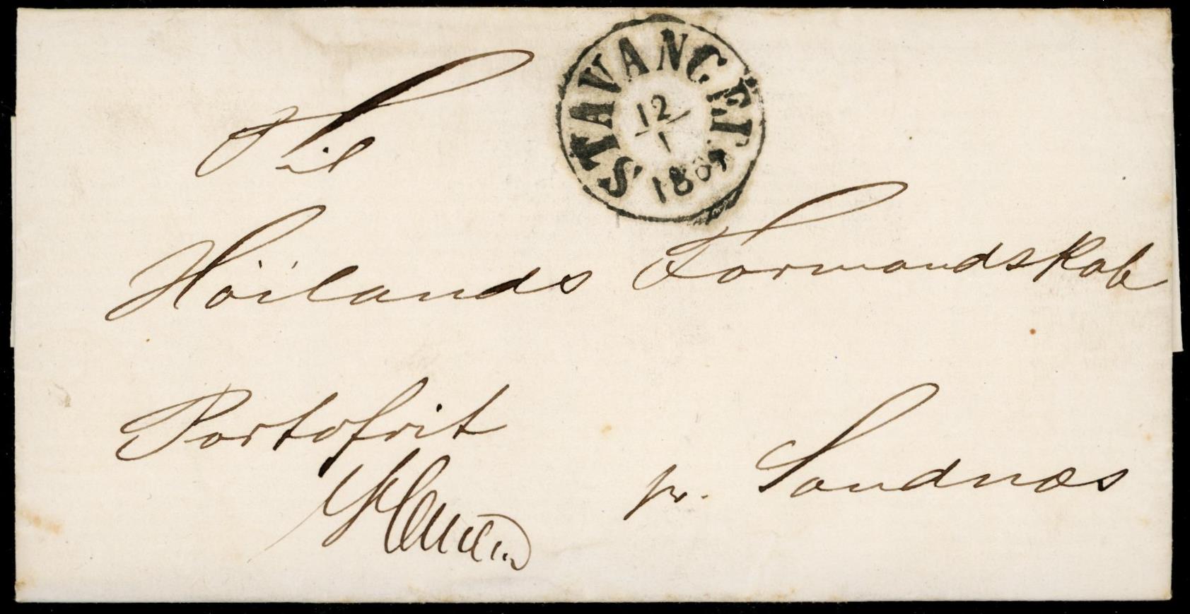 STAVANGER - 1864 til Sandnes