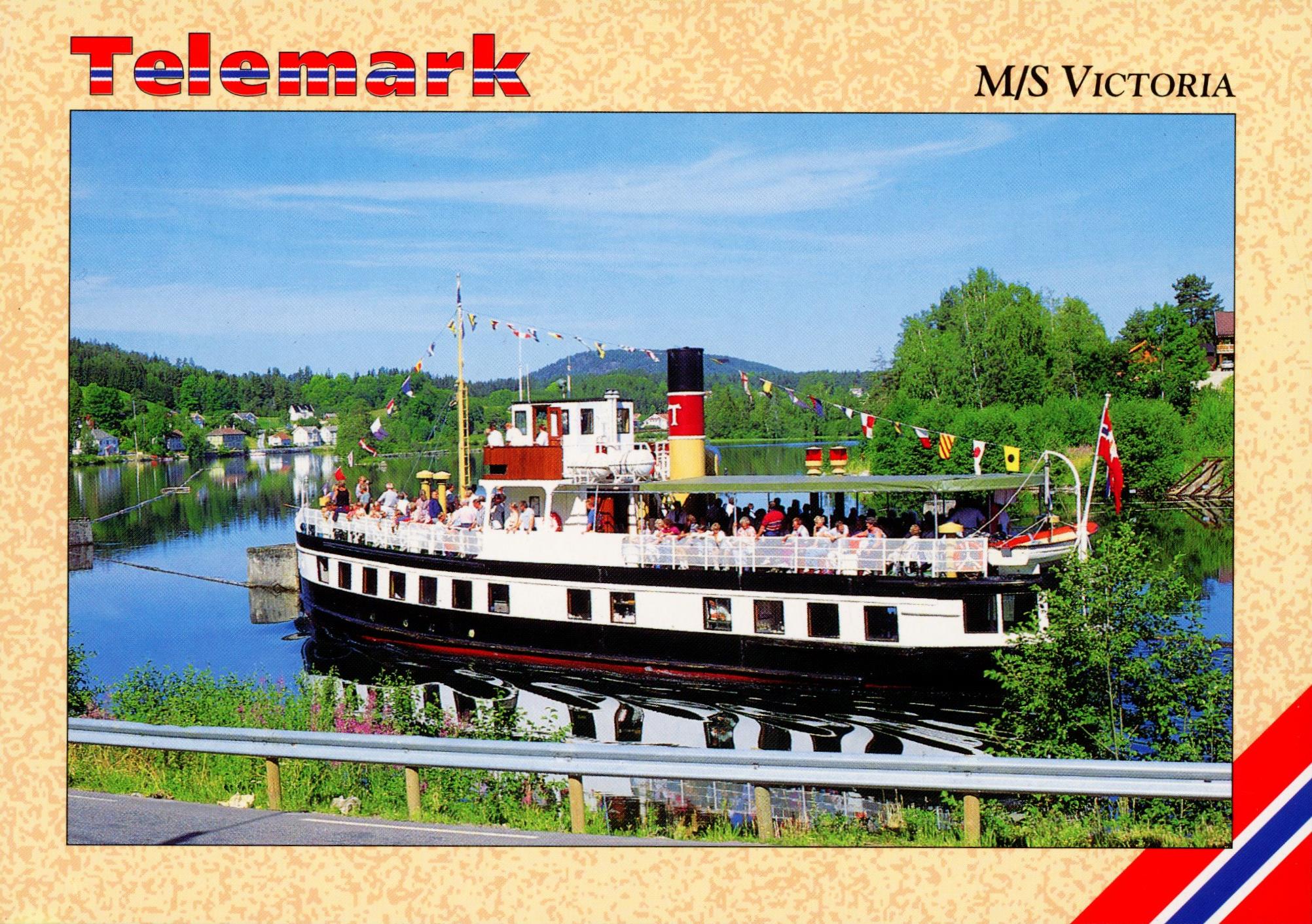 M/S Victoria ved Ulefoss (K. Nordahl-Skien S-2110)